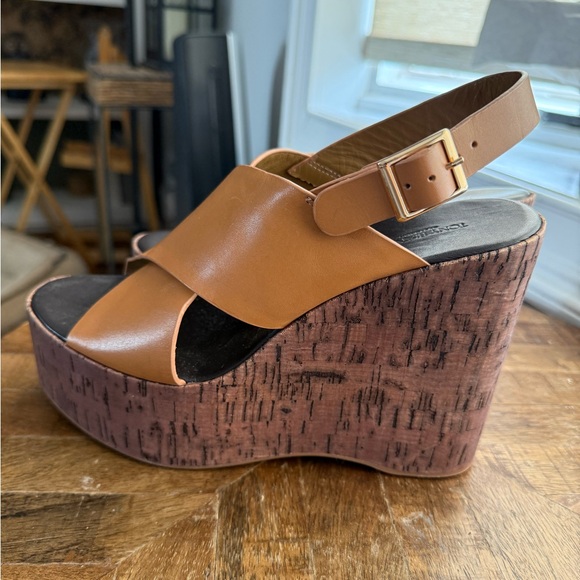 Tony Bianco Vogue Leather Platform Cork Sandals 8 - Picture 7 of 13